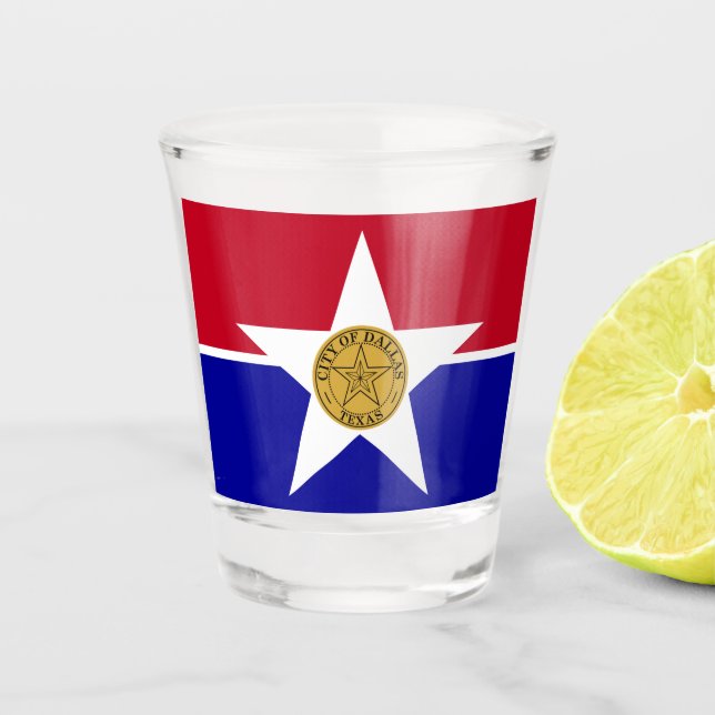 Verre photographié patriotique avec drapeau de Dal (Devant)
