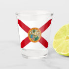 Verre photographié patriotique avec drapeau de Flo