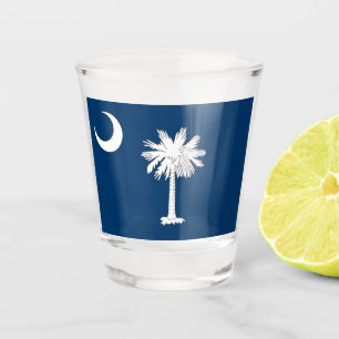 Verre photographié patriotique avec drapeau de la 