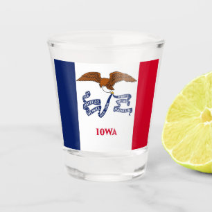 Verre photographié patriotique avec drapeau de l'I