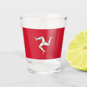 Verre photographié patriotique avec drapeau de l'î