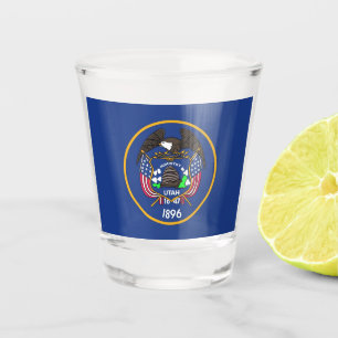 Verre photographié patriotique avec drapeau de l'U