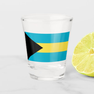 Verre photographié patriotique avec drapeau des Ba