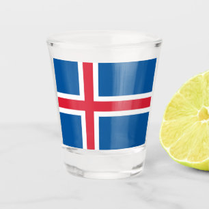 Verre photographié patriotique avec drapeau d'Isla