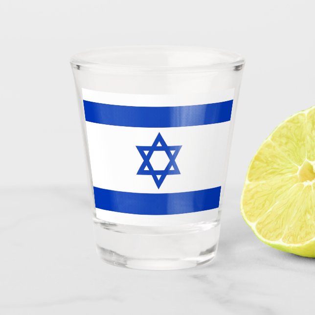 Verre photographié patriotique avec drapeau d'Isra (Devant)