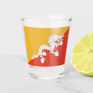 Verre photographié patriotique avec drapeau du Bho