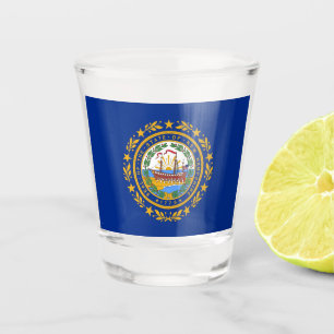 Verre photographié patriotique avec drapeau du New