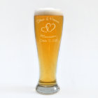 Verre Pilsner de texte gravé personnalisé