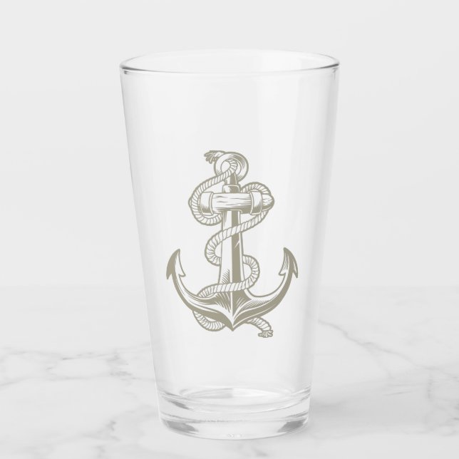 Verre Pinceau Ancre nautique (Lt tan) (Devant)