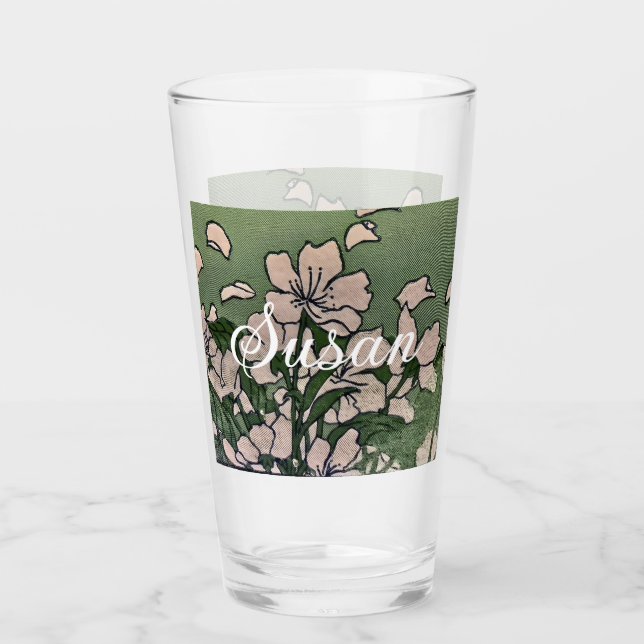 Verre Pink Blossom Green (Devant)