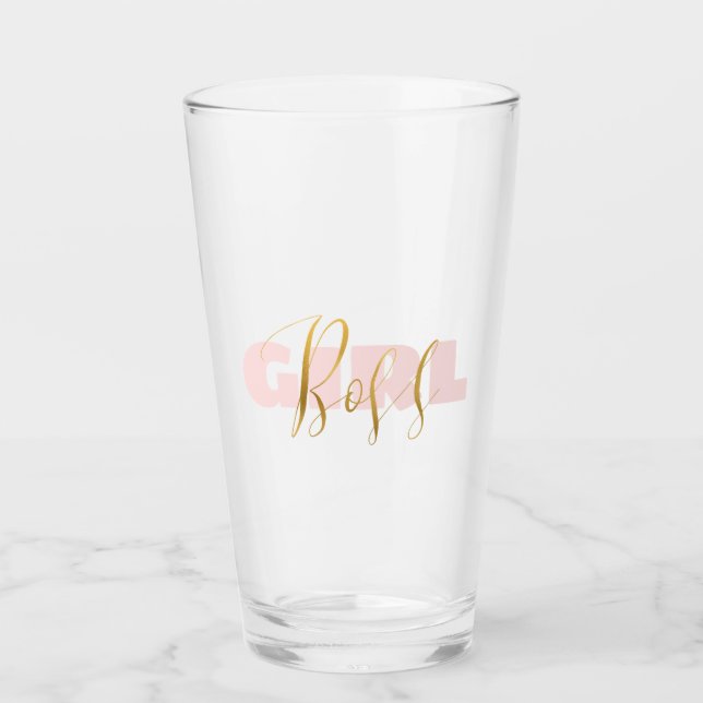 Verre Pink Girl Gold Boss (Devant)