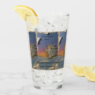Verre  Pint Glass Awaken the Lion