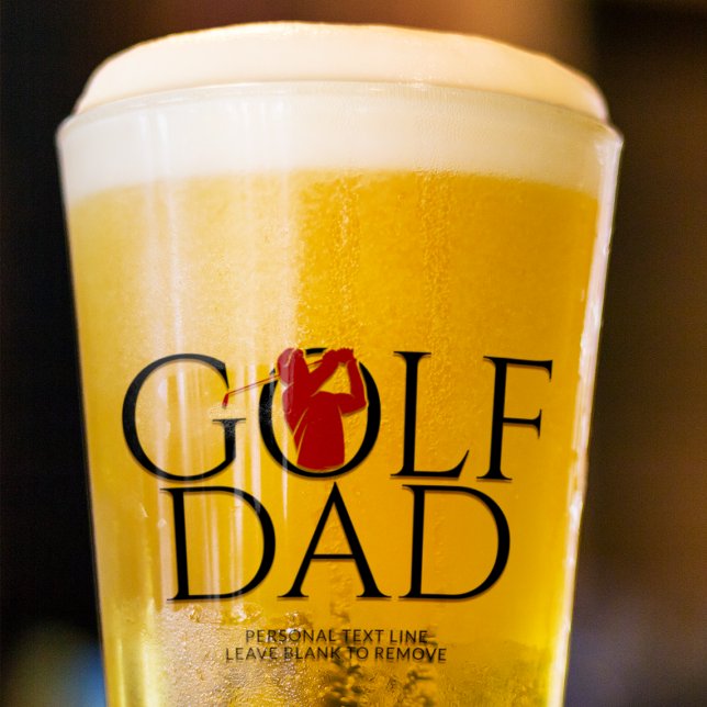 Verre Pint rouge Cool tendance "GOLF DAD" (Créateur téléchargé)