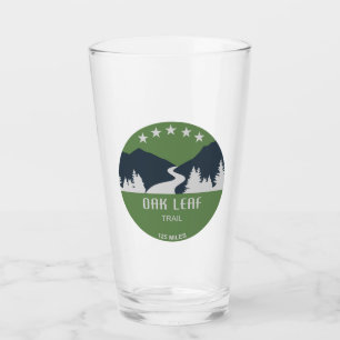 Verre Piste de feuilles de chêne