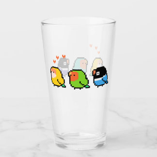 Verre Pixel Lovebirds