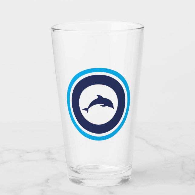 Verre PJK 16oz Glass / dolphin (Devant)