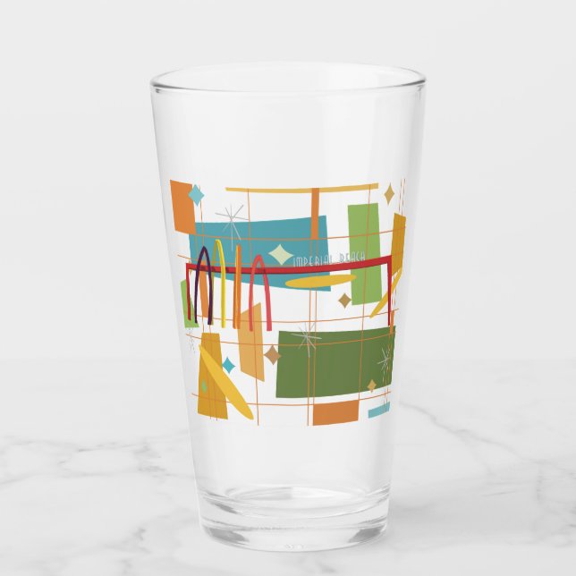 Verre Plage impériale milieu du siècle Surfhenge tumbler (Devant)