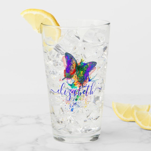 Verre Plateau papillon personnalisé (Devant glace)
