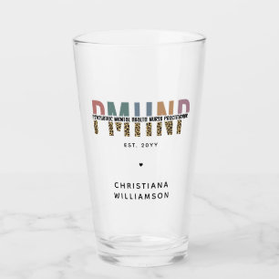 Verre PMHNP Empreinte de léopard Psychiatrie Santé menta