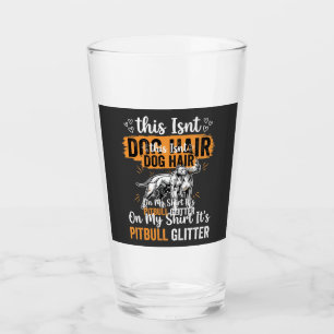 Verre Poils de chien Pitbull Paillettes Drôle de chien