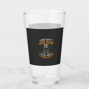 Verre Poils de chien Pitbull Paillettes portant des lune