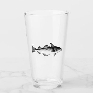 Verre Poisson d'Haddock Vintage