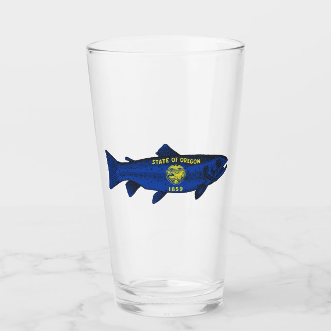 Verre Poisson truite de l'Oregon (Devant)