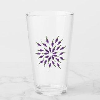 Verre Poivrons violets Art Mandala