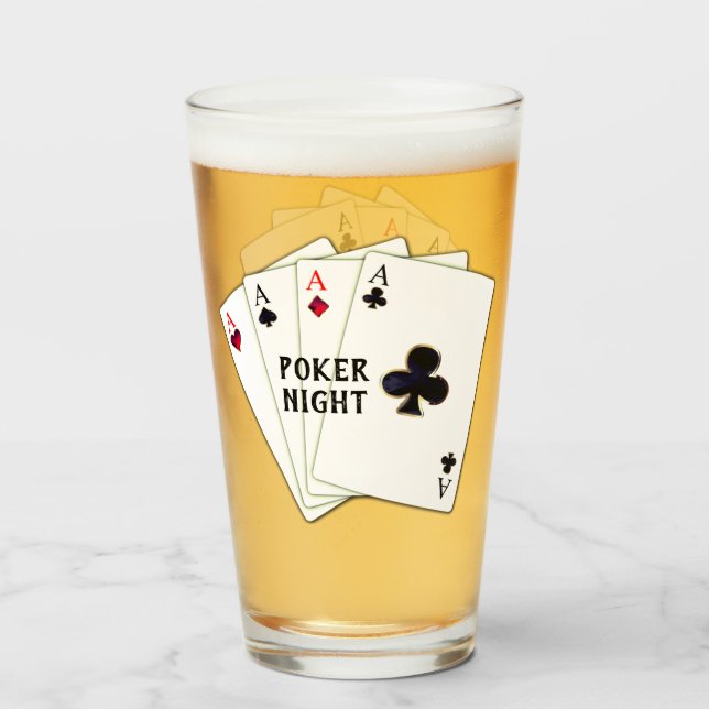 Verre Poker Night Aces (Devant (rempli))