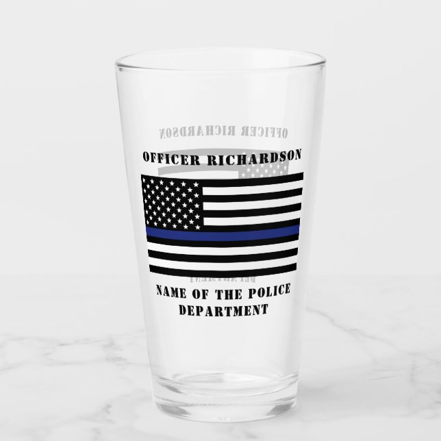 Verre Police de la ligne bleue mince (Devant)