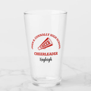 Verre Pom-Pom de l'école secondaire rouge personnalisé