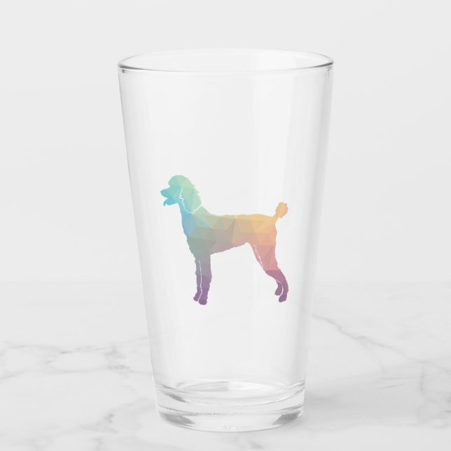 Verre Poodle Geo Silhouette Pastel (Devant)
