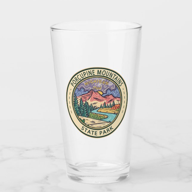Verre Porcupine Mountains State Park Michigan Badge (Devant)