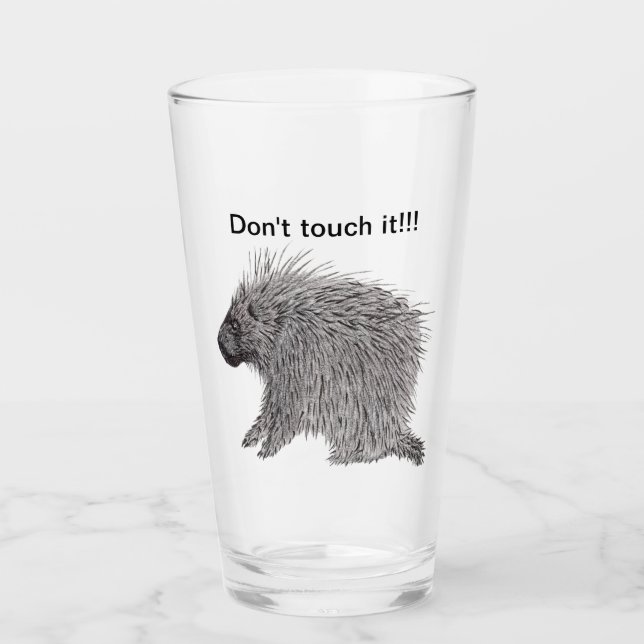 Verre Porcupine Ne touche pas ! (Devant)