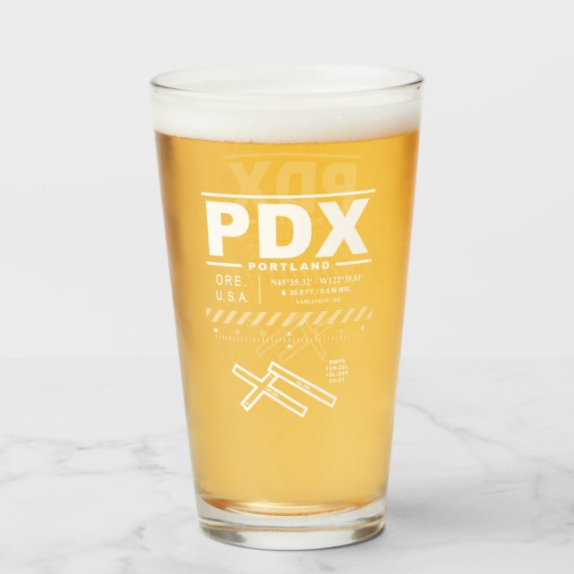 Verre Portland International Airport PDX (Dos (rempli))