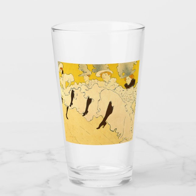 Verre Poster de la fille dansante Jaune Toulouse Lautrec (Devant)