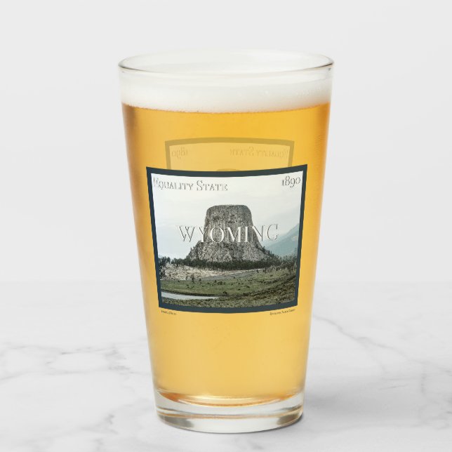 Verre Poster du Wyoming (Devant (rempli))