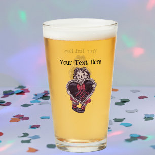 Verre Poupée en tissu effrayant Cheveux en fil rouge Rob