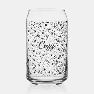 Verre pour boisson avec motif mignon de lapin et d