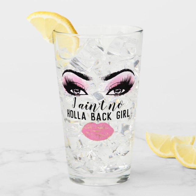Verre Power Girl Rose Kiss Eyelashes Maquillage (Devant glace)