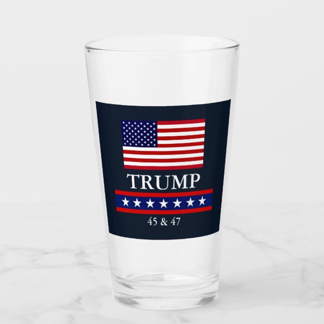 VERRE PRÉSIDENT DONALD TRUMP GLASS TUMBLER (Devant)