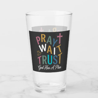 Verre Priez Attendez Croyez Chrétien Mignon Verset Bibli