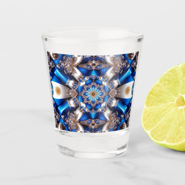 Verre pris aux couleurs argentines (Devant)