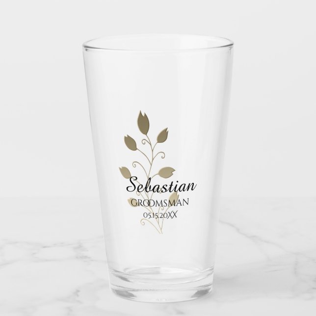Verre Privilège de mariage d'or (Devant)