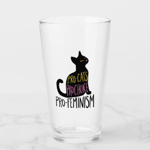 Verre Pro-chats pro-choix pro-féminisme chat noir