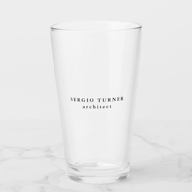Verre Professionnel minimaliste tendance (Devant)