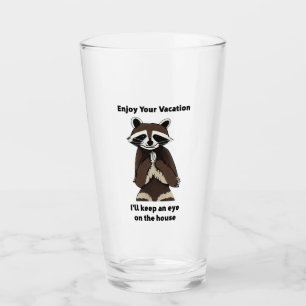 Verre Profitez De Votre Vacance Mischievous Raccoon