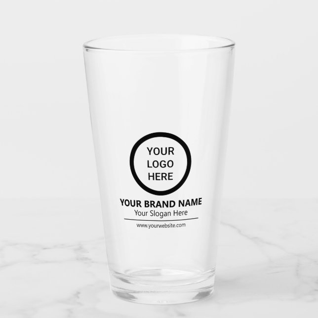 Verre Promotion d'entreprise simple - Logo personnalisé  (Devant)