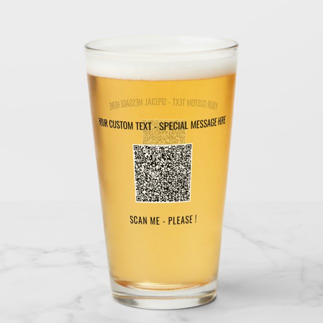 Verre promotionnel de numérisation de code QR - vo (Devant (rempli))