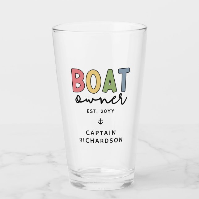Verre Propriétaire de bateau sur mesure établi Nouveau p (Devant)